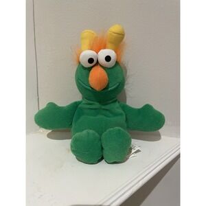 VTG TYCO Sesame Street HONKER Green 8" Monster Plush Bean Bag Toy 1997